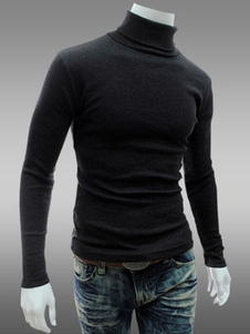 Pull en coton moulant col roulé