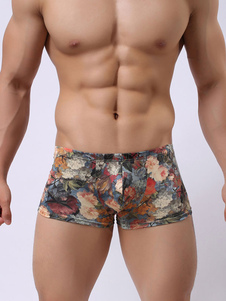 Trunk homme motif rose à taille élastique sexy