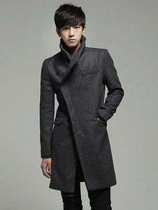 Manteau unique masculin en coton avec poches