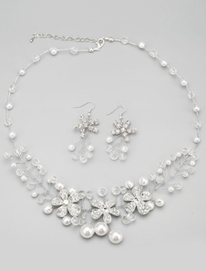 Ensemblede bijoux style urbain de mariage pendentif fleur