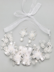 Ensemblede bijoux style urbain de mariage pendentif fleur