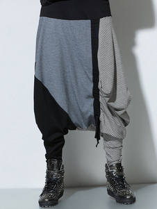 Pantalons de sarouel imprimé géométrique avec noeuds