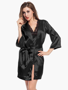 Sexy mini robe avec dentelle et ceinture
