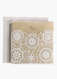 Cartes de mariage blanc papier pliage en Z 50 pièces