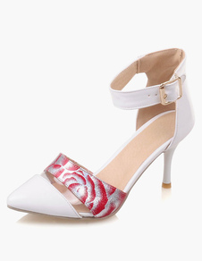 Escarpins à talons aigus fait main avec boucle