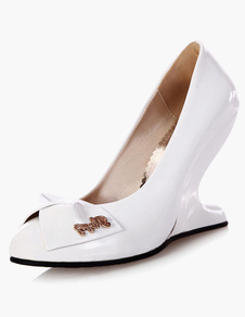 Escarpins à talons originaux fait main avec noeud