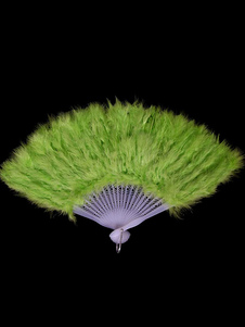 Fan de plume verte sexy pour femmes