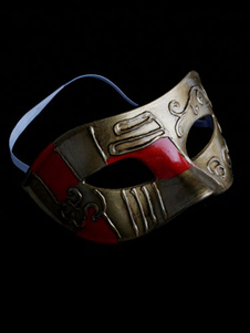 Or synthétique parti demi-masque pour hommes