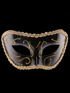 Masque synthétique noir homme pour Mardi Gras