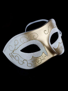 Masque de synthétique de peinture or masculine pour Mardi Gras