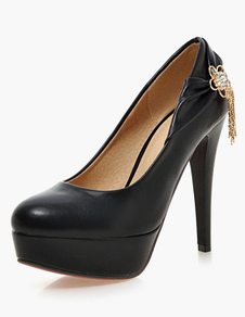 Eacarpins plateforme à talons aigus talons couverts