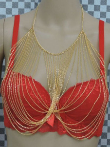 Chaînes d'alliages d'or en couches corps Body bijoux