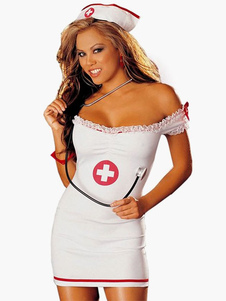 Séduisant costume blanc à demi-transparence