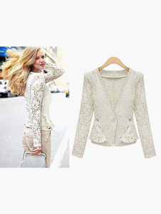 Blazer femme mode en coton cranté froissé