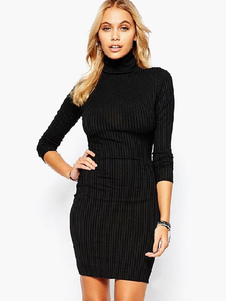 Robe pull col roulé stre style