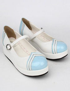 chaussures de lolita parfaites imprimé géométrique à bout rond