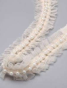 Ceinture de robe de mariée moyenne champagne à lacet