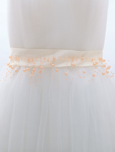 Ceinture de robe de mariée moyenne à lacet