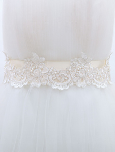 Ceinture de robe de mariée moyenne à lacet