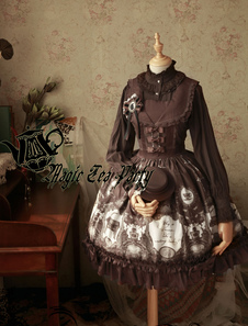 Robe à bretelles lolita séduisante en coton avec noeud