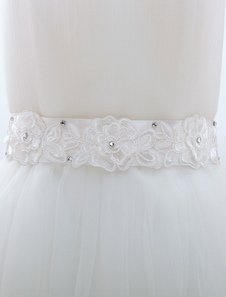 Ceinture de robe de mariée moyenne à lacet