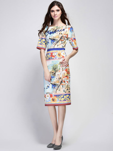 Multi couleur paillettes Party robe pour femmes