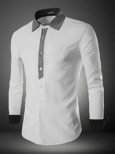 Chemise en coton écossais avec bouton