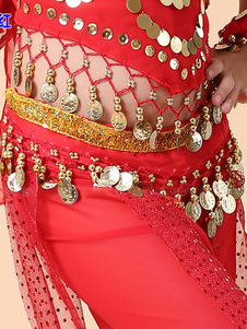 La danse du ventre rouge synthétique hanche foulard pour les femmes