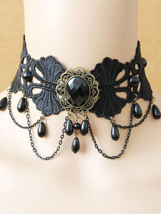 Les chaînes Noir Lolita synthétique Neckalce