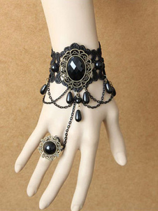 Chaînes main Vintage Noir Lolita synthétique