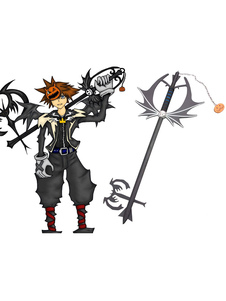 Kingdom Hearts Sora Keyblade d'Halloween Cosplay armes en bois
