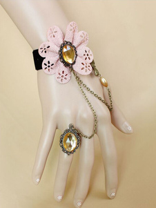 Chaîne de manœuvre Lolita romantique allié rose fleurs