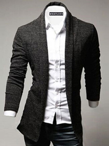 Cardigan homme casual unicolore moulant