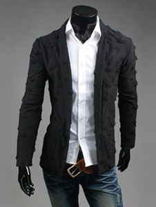 Cardigan homme casual unicolore moulant