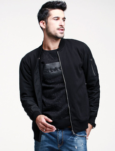 Blouson sublime en coton noir avec zip