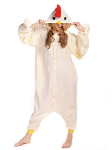 Costume Carnevale Kigurumi Pigiama 2020 Pollo Tutina Beige Costu