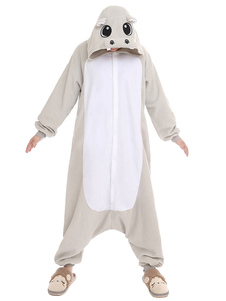 Costume Carnevale Ippopotamo Grigio Unisex sintetico Mascot Cost