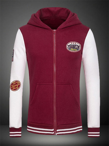 Blouson en coton imprimé lettres fleuri