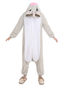 Costume Carnevale Elefante grigio Unisex sintetico Mascot Costum