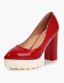 Escarpins à talons épais talons couverts