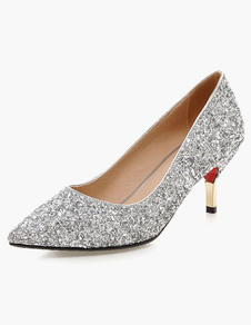 Escarpins à talons prismes Paillette talons couverts avec paillettes