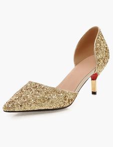Escarpins à talons aigus Paillette talons couverts avec paillettes