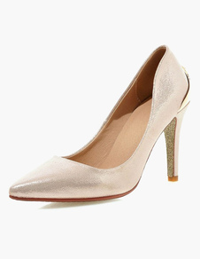 Escarpins à bout pointu et talons prismes talons couverts
