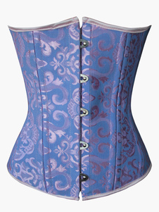 Corset féminin blanc unicolore avec relief lacets de dentelle