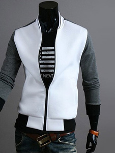 Color Block coton fibres Sweatshirt pour homme