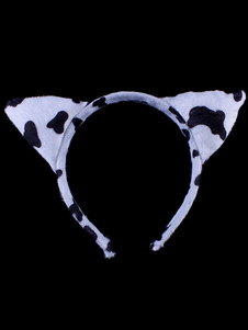 Vache blanche oreille Hairband synthétique pour les femmes