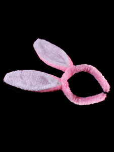 Lapin rose oreille Hairband synthétique pour les femmes