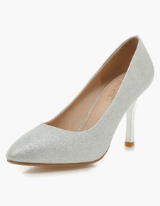 Escarpins à bout pointu talons verreet pied Paillette talons couverts