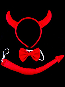 Corne rouge synthétique Cosplay Hairband pour femmes