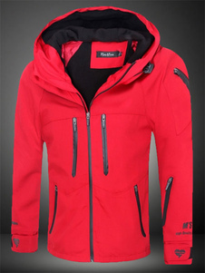 Veste à capuchon rouge en Polyester pour les hommes